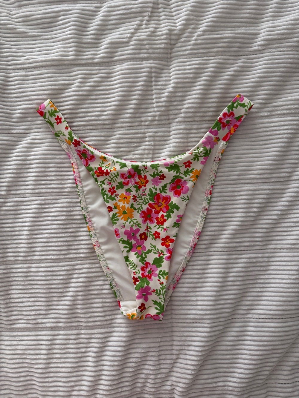 PacSun Swim White Floral Bikini Bottoms